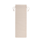 Bolsa de algodón reciclado con cordones de cierre para vino 120 g/m2 color natural segunda vista
