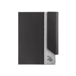 Agenda de cuero y plástico reciclado con cierre magnético A5 color gris claro primera vista