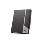 Agenda de cuero y plástico reciclado con cierre magnético A5 color gris claro