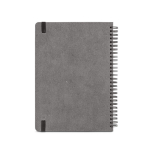 Agenda de cuero reciclado con anillas y planificación semanal B5 color negro segunda vista