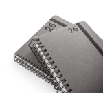 Agenda de cuero reciclado con anillas y planificación semanal B5