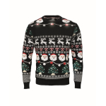 Jersey de estampado navideño con 10 luces LED talla S/M color negro segunda vista