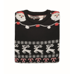 Jersey de estampado navideño con 10 luces LED talla S/M color negro cuarta vista