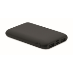 Powerbank rectangular hecho de ABS reciclado 5.000 mAh color negro