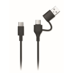 Powerbank rectangular hecho de ABS reciclado 5.000 mAh color azul marino octava vista