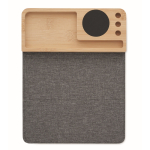 Organizador de escritorio con alfombrilla para ratón y cargador color madera sexta vista