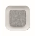 Reloj despertador cuadrado de ABS con luz ambiental regulable color blanco septima vista