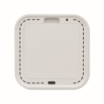 Reloj despertador cuadrado de ABS con luz ambiental regulable color blanco octava vista