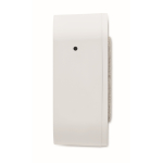 Reloj despertador cuadrado de ABS con luz ambiental regulable color blanco