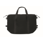 Bolsa para viaje de RPET con correa ajustable y soporte trolley color negro