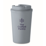 Vaso de doble pared hecho de maíz con capacidad de 350ml color negro mate vista principal