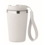 Vaso térmico de acero inoxidable con correa de transporte 350ml color blanco