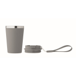 Vaso térmico de acero inoxidable con correa de transporte 350ml color gris oscuro sexta vista