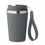 Vaso térmico de acero inoxidable con correa de transporte 350ml color negro mate
