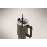Vaso termo de acero inoxidable reciclado con pajita 1,2L vista fotografía quinta vista