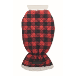 Rascador de hielo con forro de guante acolchado de sherpa color rojo