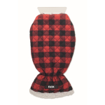 Rascador de hielo con forro de guante acolchado de sherpa color rojo vista principal