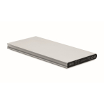 Batería externa personalizada en aluminio de 8.000 mAh color plateado mate segunda vista