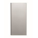 Batería externa personalizada en aluminio de 8.000 mAh color plateado mate tercera vista