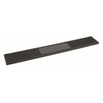 Tapete rectangular antideslizante para la barra de bar hecha de PVC color negro