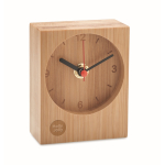 Reloj analógico hecho completamente de bambú para personalizar color madera segunda vista principal