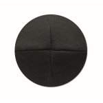 Gorro unisex de poliéster RPET con parche para personalización color negro tercera vista