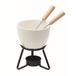 Juego pequeño de fondue de chocolate para 2 personas 240ml color blanco