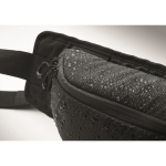 Riñonera de nylon resistente al agua con parte trasera ventilada color negro vista fotografía segunda vista