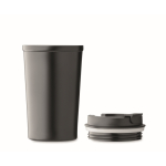Vaso de doble pared antifugas de acero inoxidable 450ml color negro sexta vista