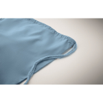 Mochila de cuerdas de algodón reciclado y RPET 140g/m2 color negro mate vista fotografía tercera vista