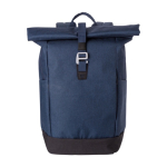 Mochila roll-top para portátil con tirantes acolchados 15'' color azul primera vista