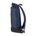 Mochila roll-top para portátil con tirantes acolchados 15'' color azul cuarta vista