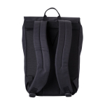Mochila para portátil con detalle PU en solapa y cierre metálico 15'' color negro tercera vista