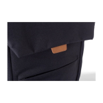 Mochila para portátil con detalle PU en solapa y cierre metálico 15'' color negro octava vista