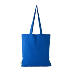 Bolsa de algodón 100% reciclado en varios colores 120 g/m2 color azul tercera vista