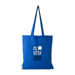Bolsa de algodón 100% reciclado en varios colores 120 g/m2 color azul vista de impresión