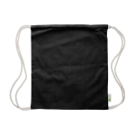 Mochila de cuerdas algodón 100% reciclado y cuerdas naturales 120 g/m2 color negro primera vista