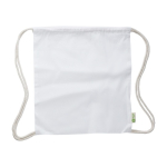 Mochila de cuerdas algodón 100% reciclado y cuerdas naturales 120 g/m2 color blanco primera vista
