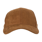 Gorra de 6 paneles poliéster con cierre de hebilla metálica 110 g/m2 color marrón segunda vista