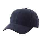 Gorra de 6 paneles poliéster con cierre de hebilla metálica 110 g/m2 color azul primera vista