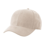 Gorra de 6 paneles poliéster con cierre de hebilla metálica 110 g/m2 color beige primera vista