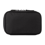 Neceser de viaje de poliéster de 1 compartimiento con varios bolsillos color negro segunda vista