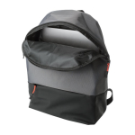 Mochila bicolor para portátil con detalles a color en cremallera 15'' color gris cuarta vista