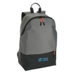 Mochila bicolor para portátil con detalles a color en cremallera 15'' color gris vista de impresión