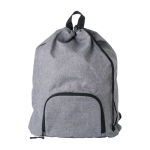 Mochilas para propaganda de poliéster plegable y bolsillo exterior color gris tercera vista