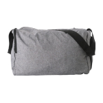 Bolsa de viaje promocional plegable con compartimiento para zapatos color gris segunda vista