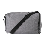 Bolsa de viaje promocional plegable con compartimiento para zapatos color gris cuarta vista