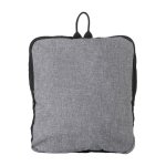 Bolsa de viaje promocional plegable con compartimiento para zapatos color gris séptima vista