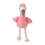 Peluche en forma de flamenco con posibilidad de personalizar etiqueta color rosa cuarta vista