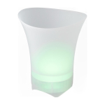 Cubitera personalizada de ABS con luces de colores y altavoz incluido color blanco primera vista